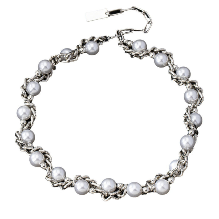 Wholesale pearl winding neck clavicle chain sweet cool necklace