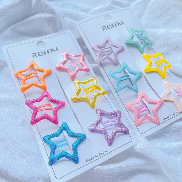 Wholesale  Star Drop Oil BB Clip Powder Hair Accessories Baby Hair Clip Bang Clip Head Accessories