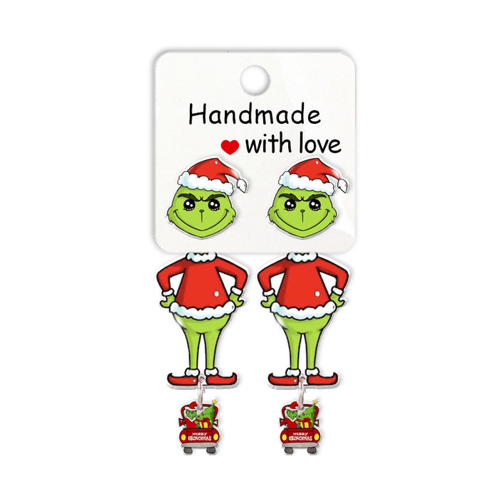 Wholesale Acrylic Cartoon Christmas Earrings JDC-ES-XiangL043