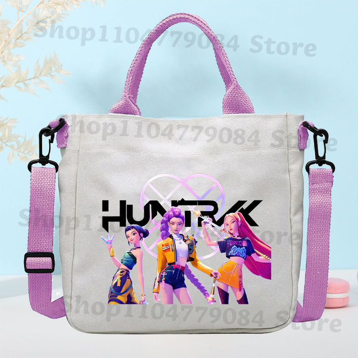 Wholesale KPOP Cartoon Canvas Shoulder Bag for Boys and Girls