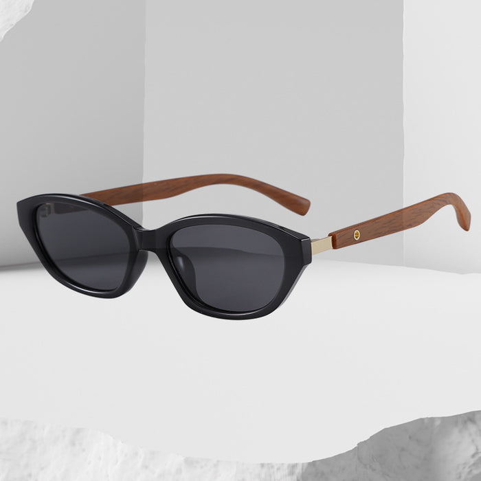 Wholesale Sunglasses with high-end feel, UV resistant, wood grain leg sunglasses
