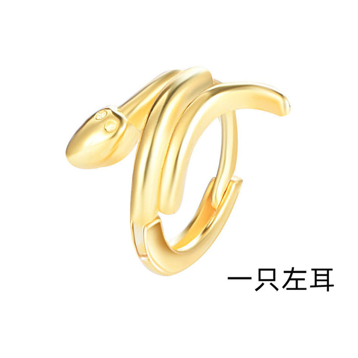 Wholesale Serpentine earrings, small snake earrings, ear bone clip, zircon snake head, ear clasp, no ear hole, ear clip