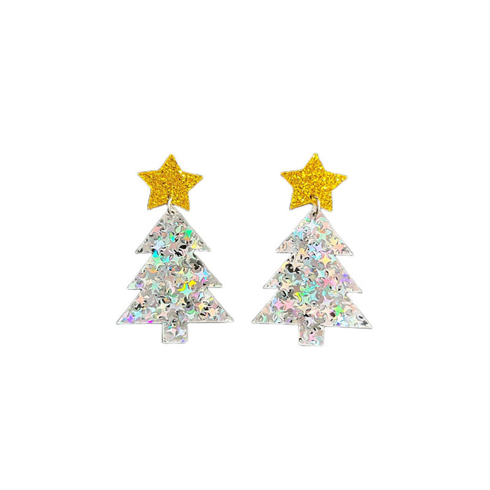 Wholesale Christmas Tree Rainbow Koala Dinosaur Cactus Gingerbread Man Acrylic Earrings JDC-ES-Qiany006