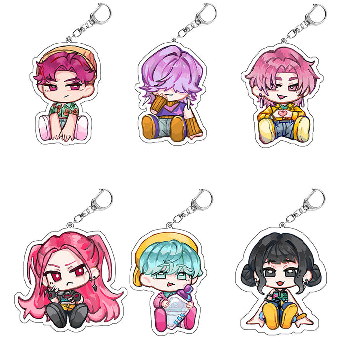 Wholesale K-pop Anime merchandise female idol group acrylic keychain bag charm