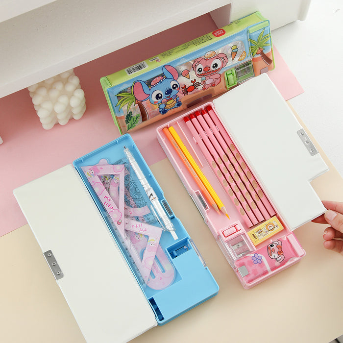 Wholesale Cartoon Pencil Cases for the Children's Large-Capacity Multi-Functional Double-Sided