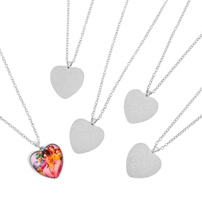 Wholesale Time Gem Heart Necklace with Colorful Heart Pendant