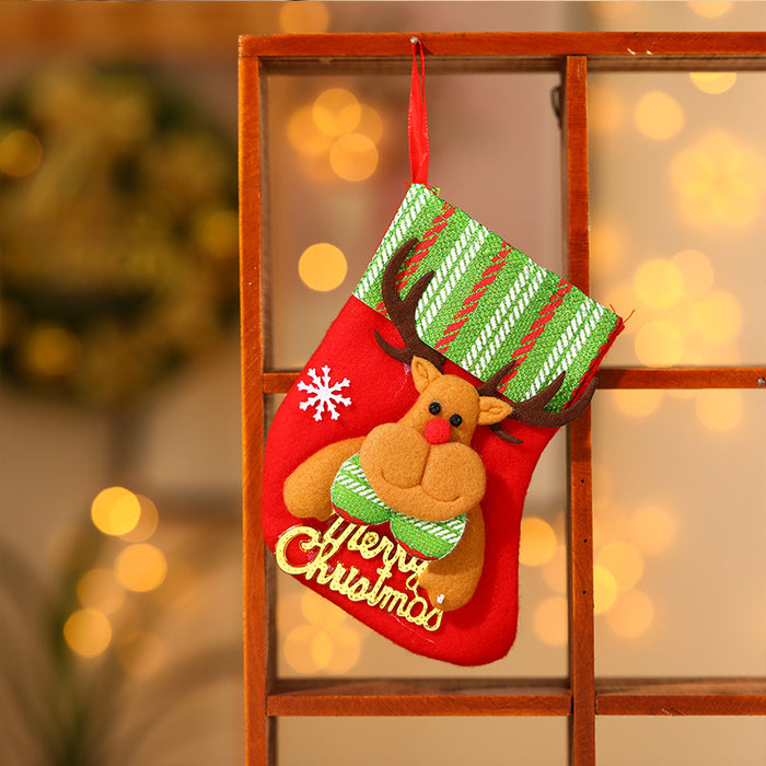 Wholesale Christmas stocking gift bags,  Christmas scene window display pendants,  Christmas decorations,  children' s candy bags