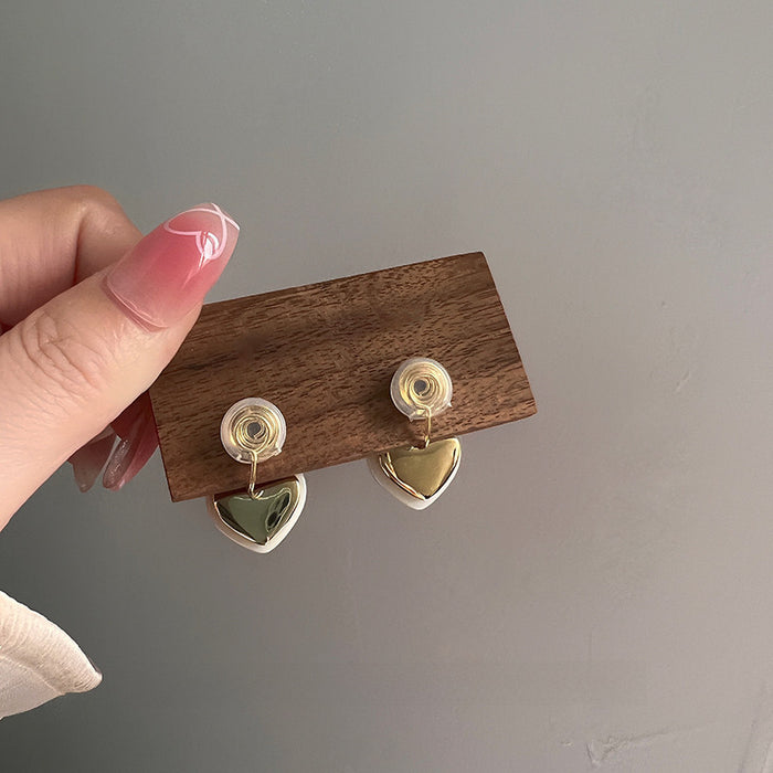 Wholesale Love Zircon Ear Clip Fashionable Sweet Earrings Retro Exquisite Small Temperament Earrings