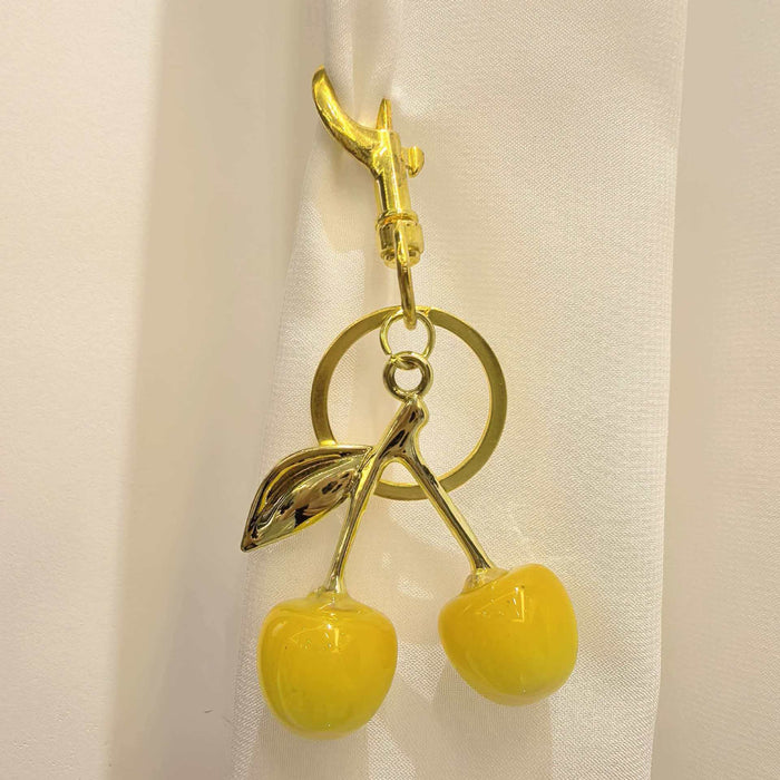 Wholesale Chic Acrylic Simulated Cherry Keychain Bag Charm Fashion Accessory