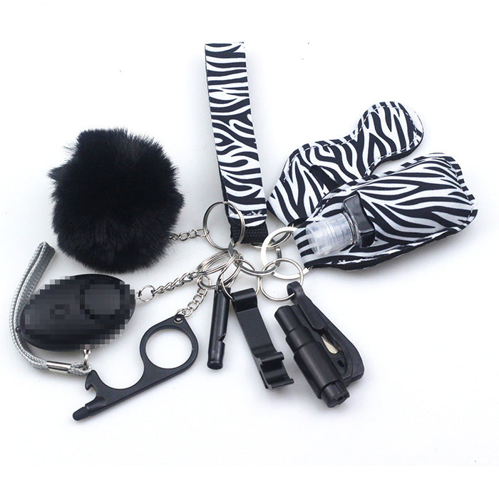 Wholesale Diving Fabric 10-piece Metal Keychain JDC-KC-TouMS001