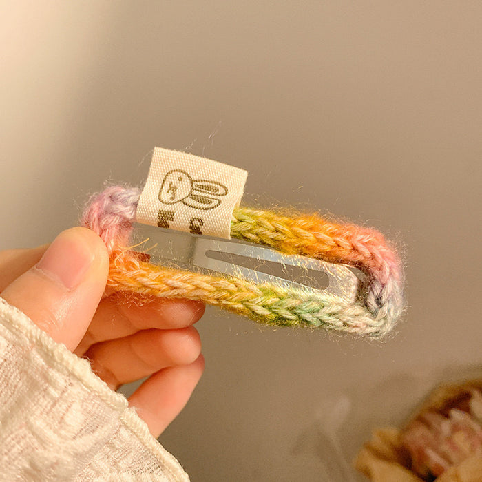Wholesale Knitted hair clip, cute handmade hair accessory