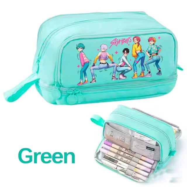 Wholesale Fashion Polyester Cartoon Pencil Case Multifunctional Stationery Pouch Cute School Bag