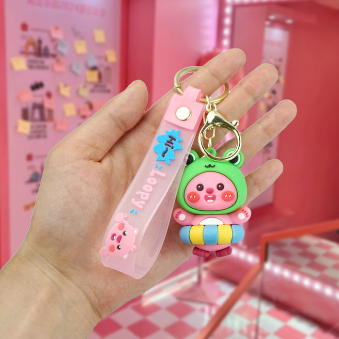 Wholesale Rubber Cartoon Doll Keychain JDC-KC-Yexiang015