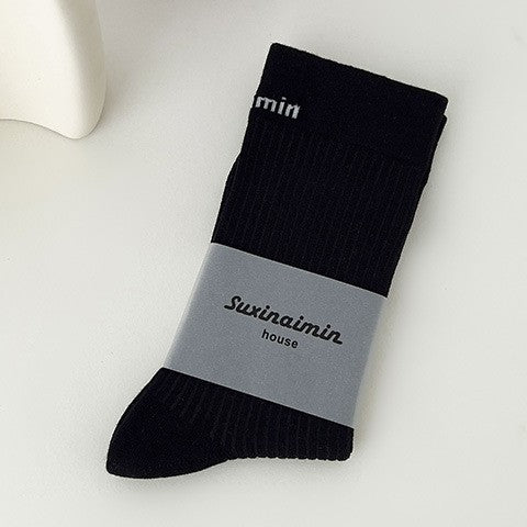 Wholesale Socks Versatile Letter Breathable Sweat Absorbing Thin Stacking Socks