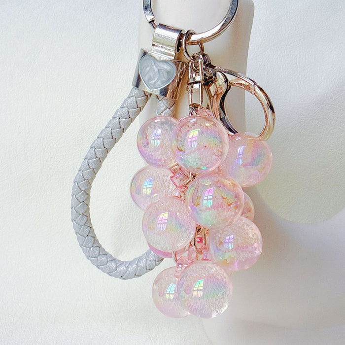 Wholesale Acrylic Grape Cluster Keychain - Cute Fruit Simulated Design MOQ≥6