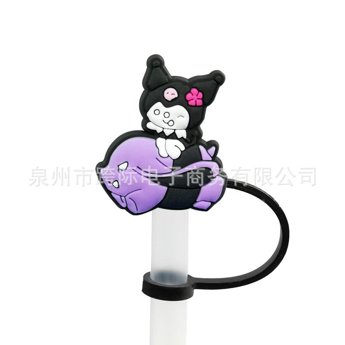 Wholesale 10pcs Silicone Cartoon Straw Cover JDC-SCR-KuaJ008