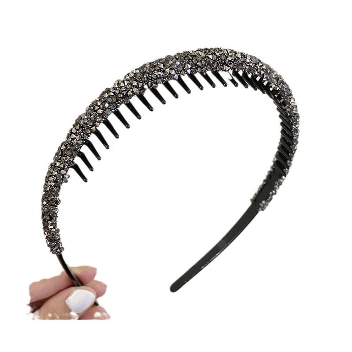 Wholesale artifact diamond hairband headband short hair clip new hairpin
