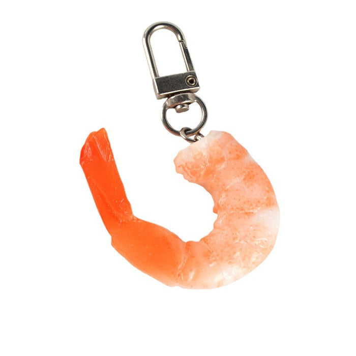 Wholesale PVC Simulated Shrimp Keychain Pendant Food Home Decor Prop MOQ≥5