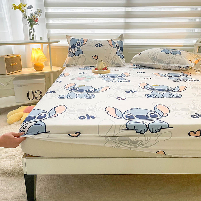 Wholesale A-level Cloud Washed Cotton Cute Cartoon Girl Heart Dormitory Bed Sheets JDC-SEE-AiErMei006