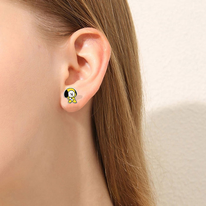 Wholesale Animated elf heat shrink earrings for women handmade resin earrings