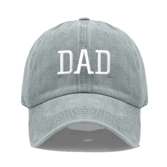 Wholesale Cotton Dad Mom Printed Baseball Cap Adjustable Curved Brim Retro Washed Everyday