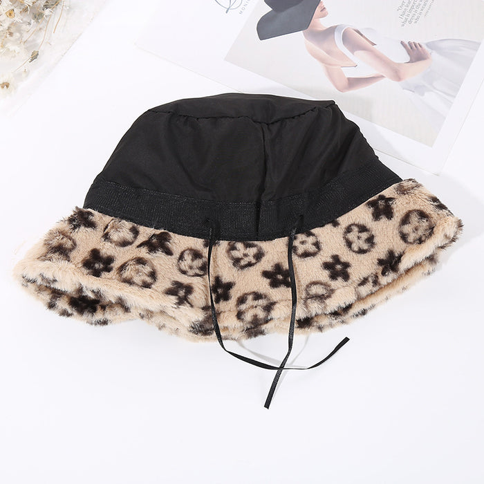 Wholesale Autumn and Winter Plush Warm Printed Fisherman Hat JDC-HT-ShunY001