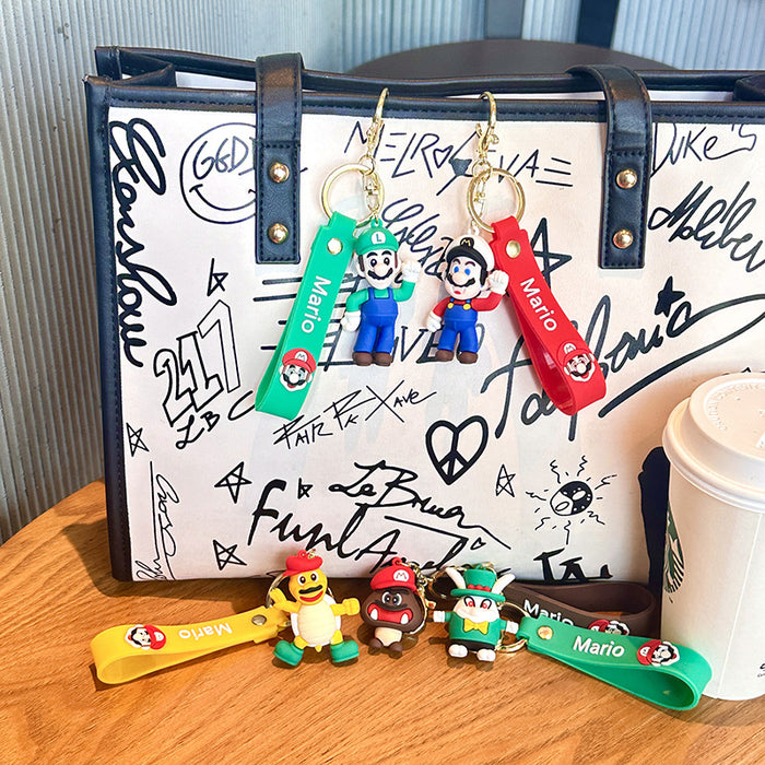 Wholesale  doll keychain pendant pvc cartoon  car bag key ornaments