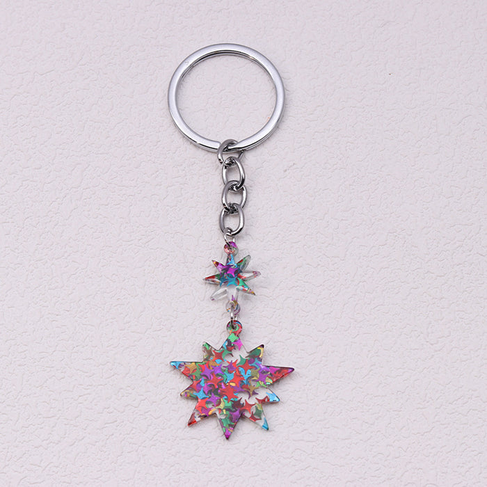 Wholesale Sun and Moon Acrylic Keychain JDC-KC-Duai003