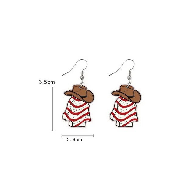 Wholesale Acrylic flat  earrings holiday ornaments animal cute earrings earrings