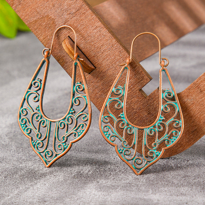 Wholesale Ethnic Vintage Heart Earring Set - Zinc Alloy Jewelry Accessory for Party Wear MOQ≥2