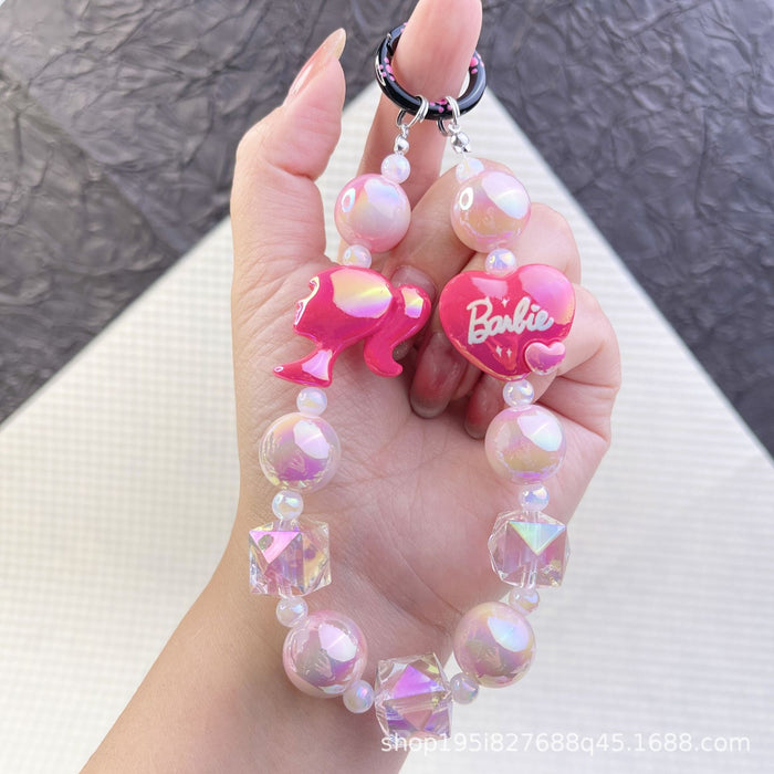 Wholesale Pixel style love bag accessories pendant mobile phone chain pendant beaded pendant