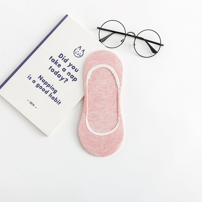 Wholesale Shallow mouth silicone anti slip invisible socks casual shallow mouth cotton bottom women's socks