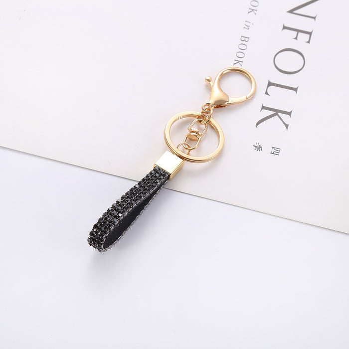 Wholesale Diamond keychain anti-loss decorative bag pendant car key rope headset chain jewelry