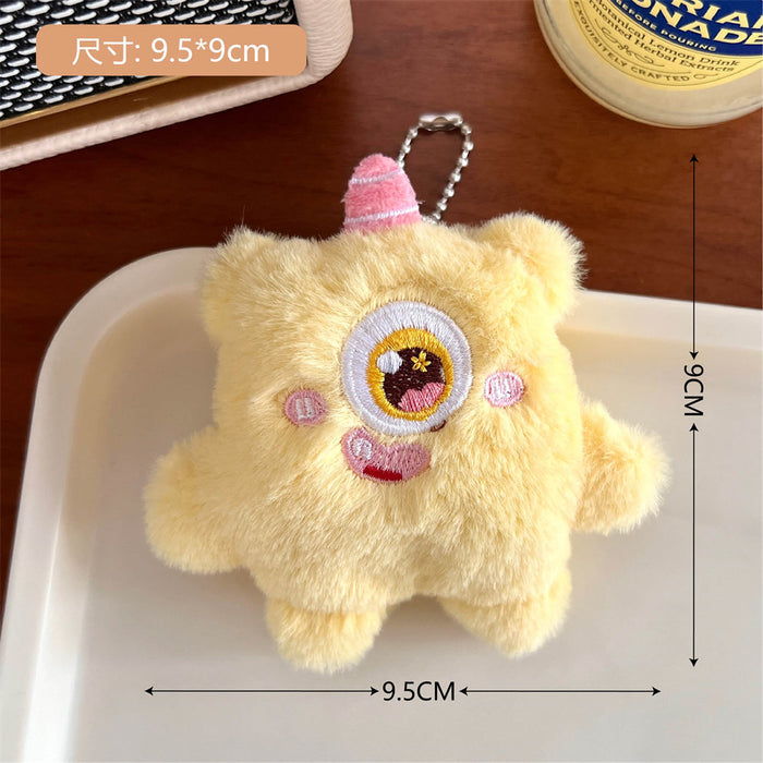 Wholesale  monster doll pendant cute keychain cartoon plush doll schoolbag ornaments