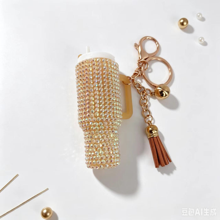 Wholesale Decorative Rhinestone Lipstick Storage Cup White Eco Friendly Plastic Makeup Organizer For Purse Or Desk