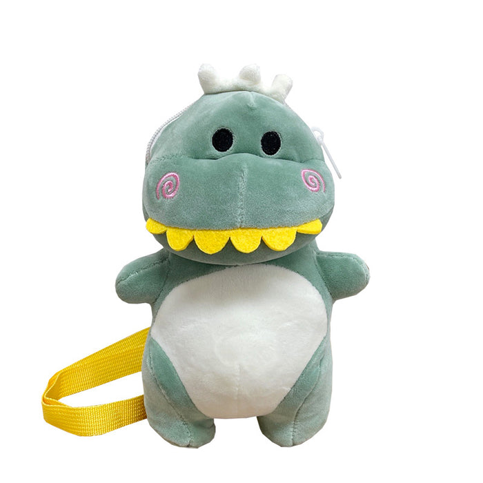 Wholesale dinosaur cartoon messenger bag plush bag shoulder bag