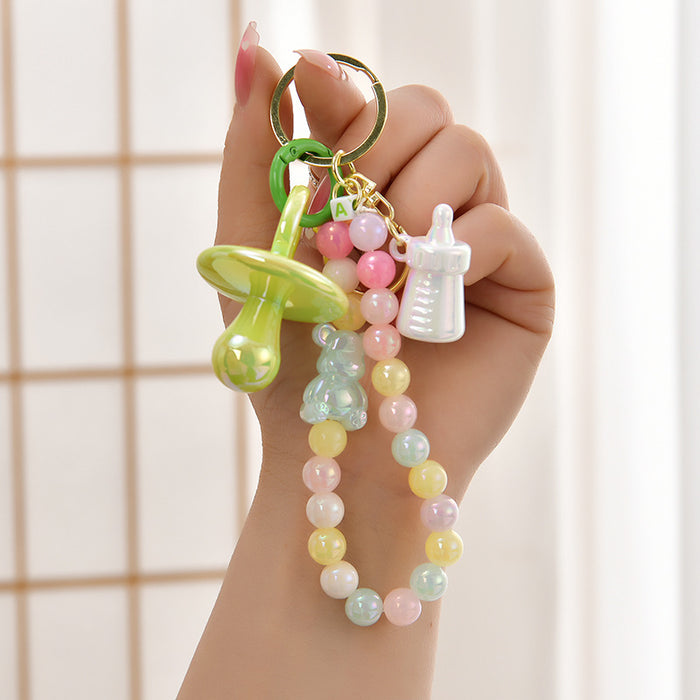 Wholesale DIY Cartoon Character Colorful Ballpoint Pen Keychain