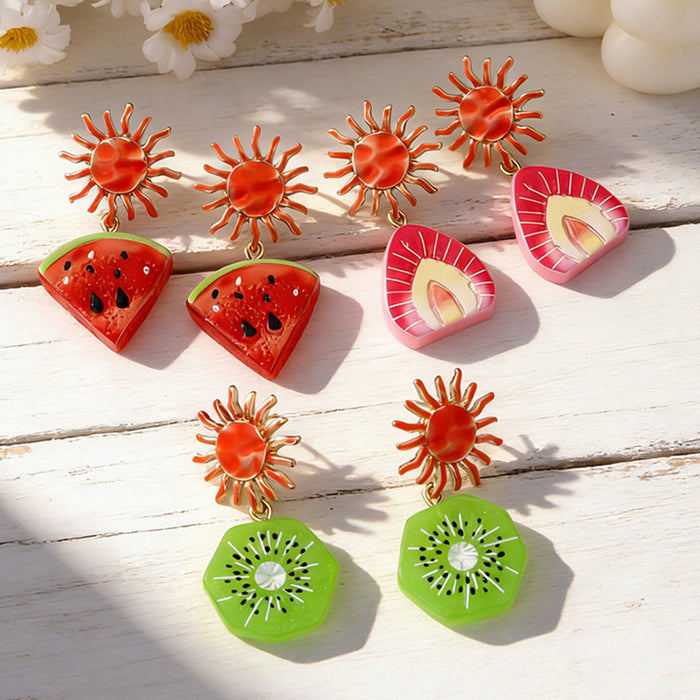 Wholesale Fruit Shaped Earrings Colorful Summer Vacation Jewelry Accessory MOQ≥3