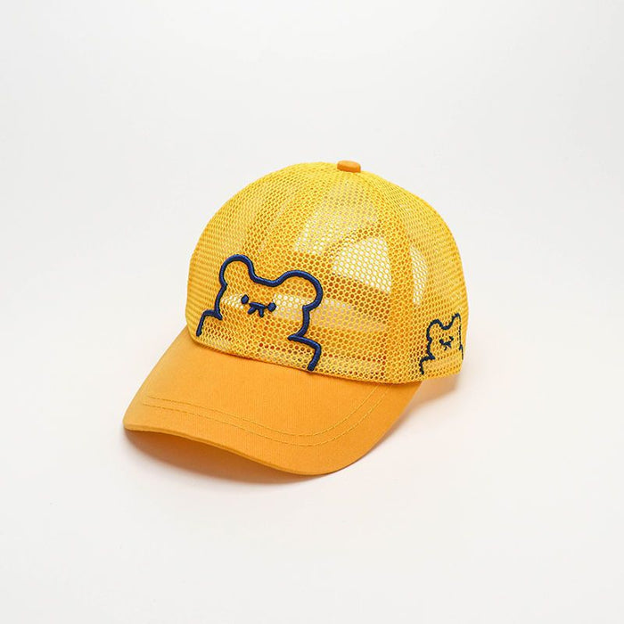 Wholesale baby peaked cap summer breathable baseball cap bear sun protection
