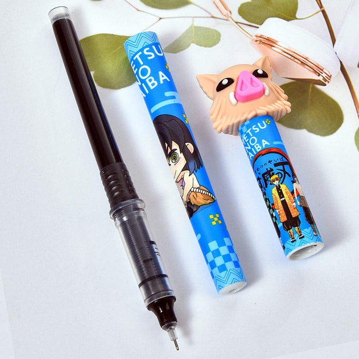 Wholesale Cartoon Student Gel Pen,  Cute Replaceable Core Straight Liquid Quick-Drying Ball Pen