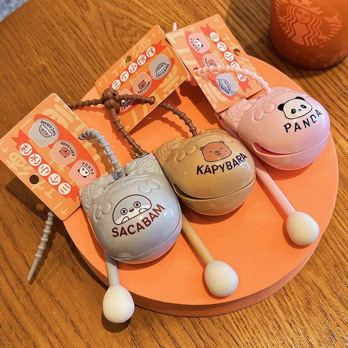 Wholesale Wooden fish keychain creative decompression bag pendant