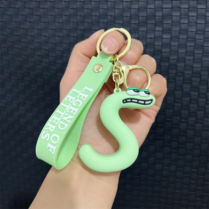 Wholesale PVC Alphabet Keychain JDC-KC-JBao002