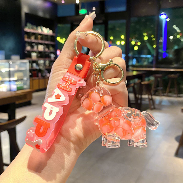 Wholesale Trendy Quicksand Large Shell Keychain Car Key Accessory MOQ≥2