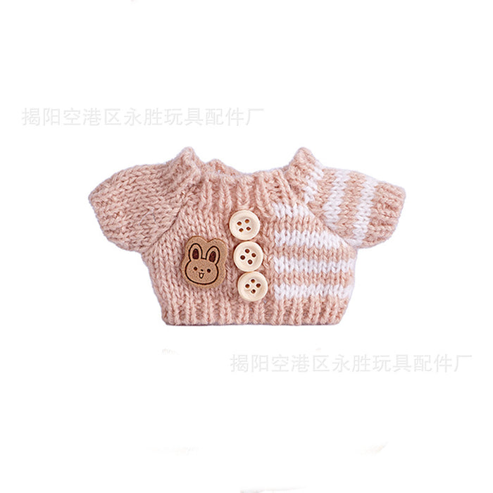 Wholesale 6pcs/set Only Clothes Are Suitable for Vinyl Dolls,  Plush Dolls and Other Wearable Wool Clothes to Change Clothes
