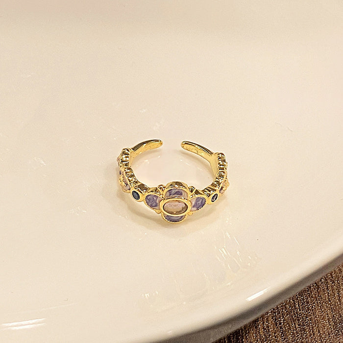 Wholesale Butterfly patterned ring, niche, retro, exquisite, high-end, layered ring