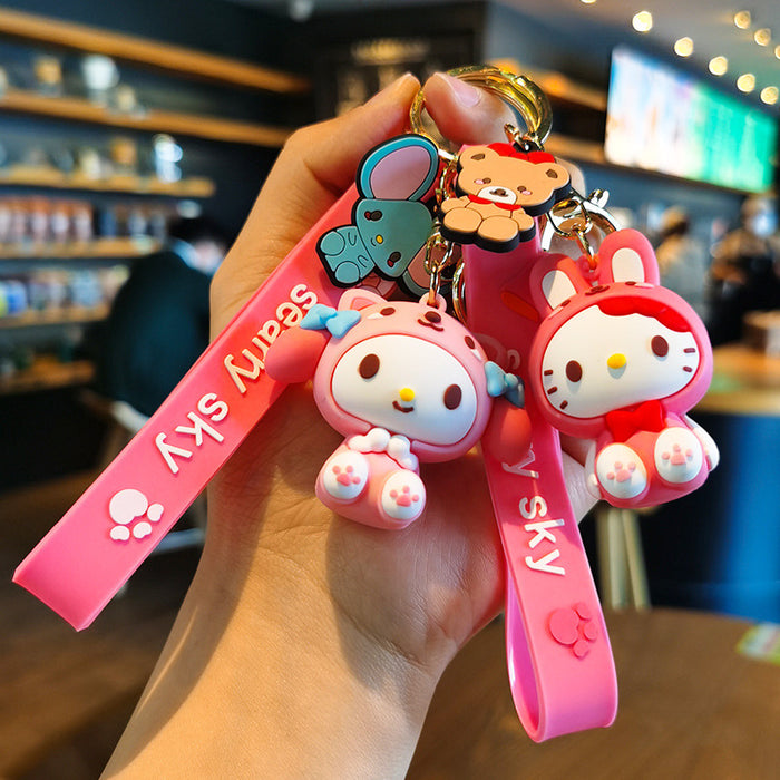 Wholesale Cartoon Keychain Dog  Pendant Cute Cartoon Key Chain