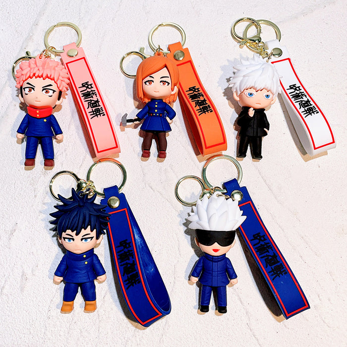 Wholesale  Anime Doll Peripheral Silicone Keychain Pendant