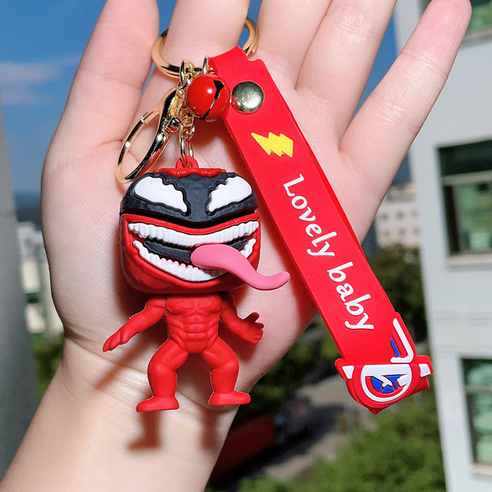 Wholesale Silicone Cartoon Doll Keychain JDC-KC-Qiwei014