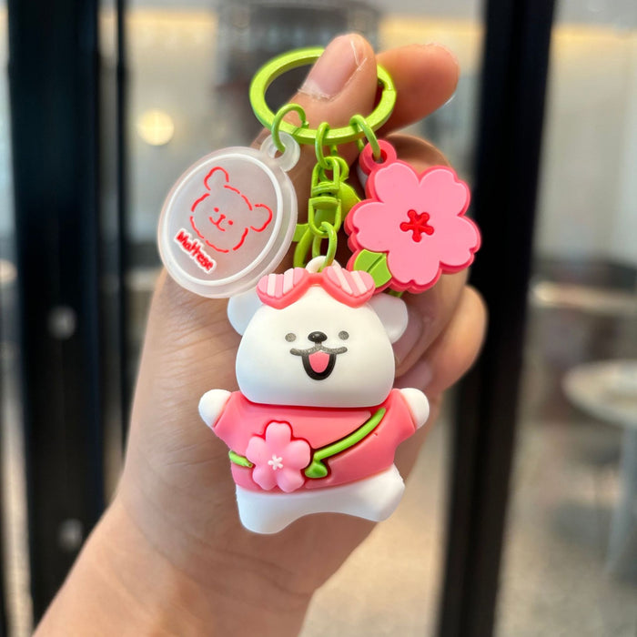 Wholesale Cute puppy  keychain schoolbag pendant