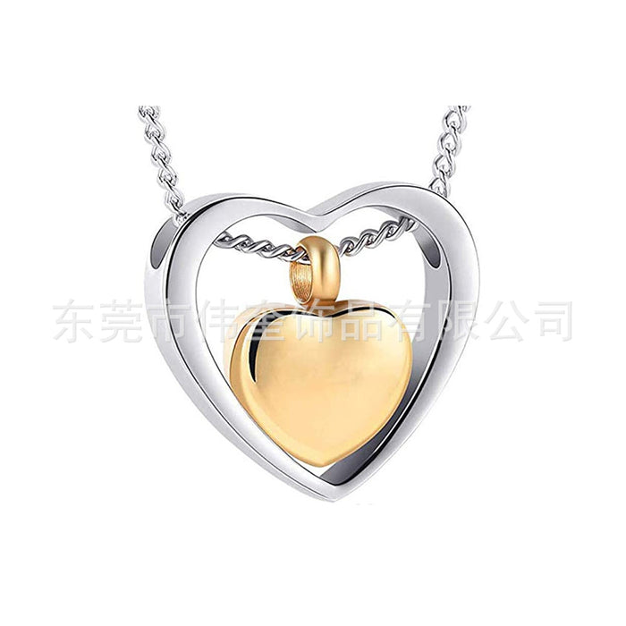Wholesale Pendant necklace hollowed out heart-shaped creative jewelry necklace